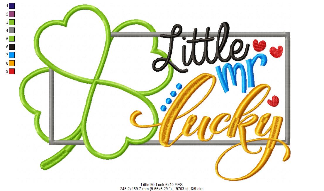 Little Mr Luck - Applique
