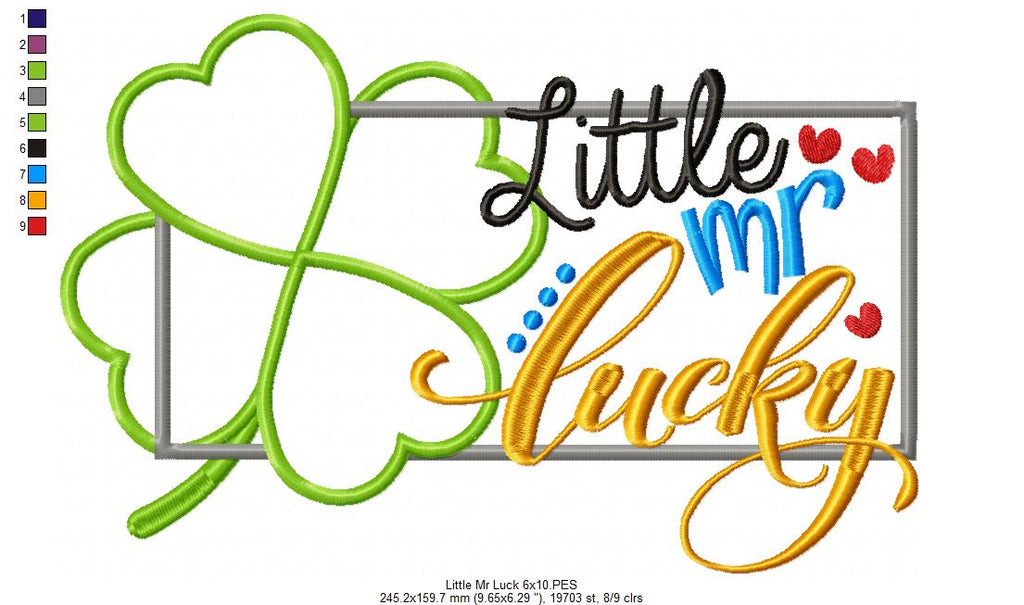 Little Mr Luck - Applique