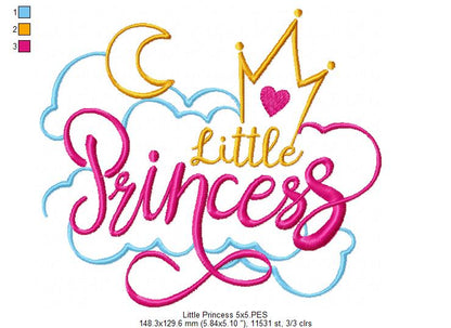 Little Princess - Fill Stitch - Machine Embroidery Design