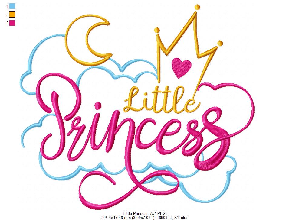 Little Princess - Fill Stitch - Machine Embroidery Design
