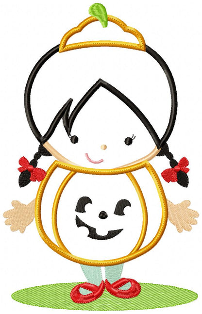 Little Pumpkin Girl - Applique