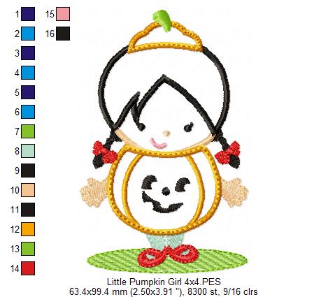 Little Pumpkin Girl - Applique