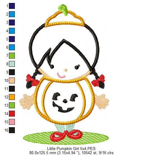 Little Pumpkin Girl - Applique
