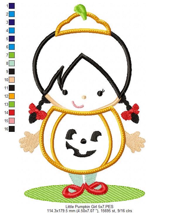 Little Pumpkin Girl - Applique