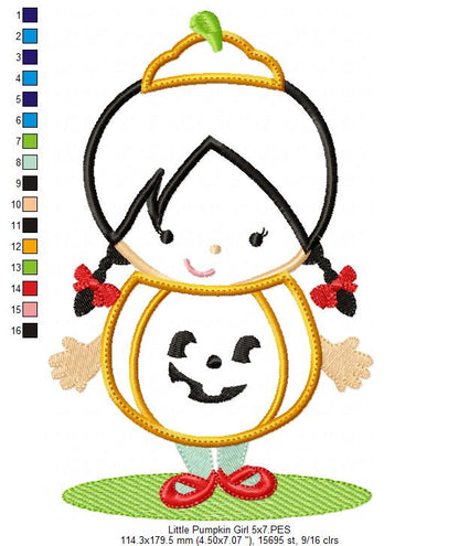 Little Pumpkin Girl - Applique