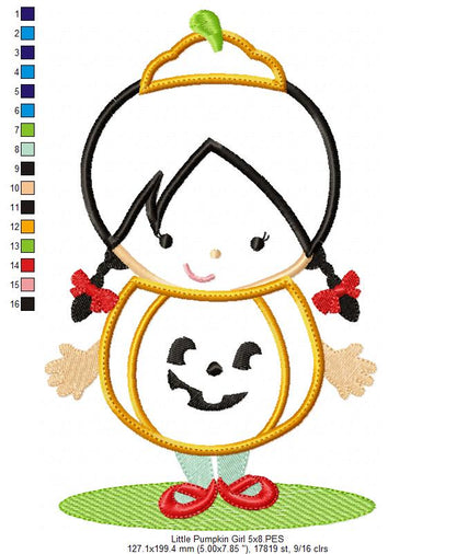 Little Pumpkin Girl - Applique