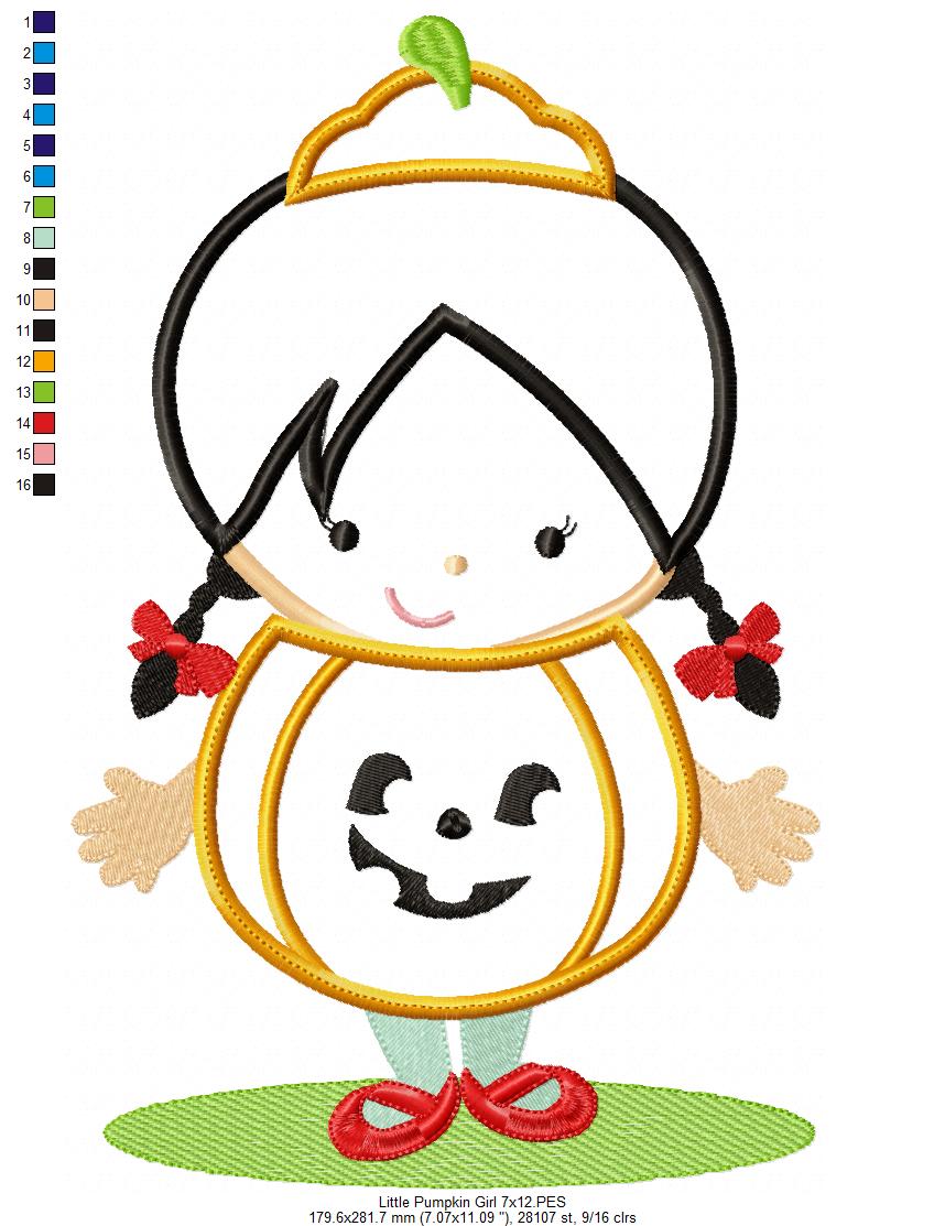 Little Pumpkin Girl - Applique