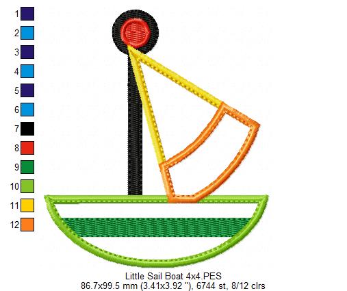 Nautical Boats Collection - Applique - Set of 7 designs
