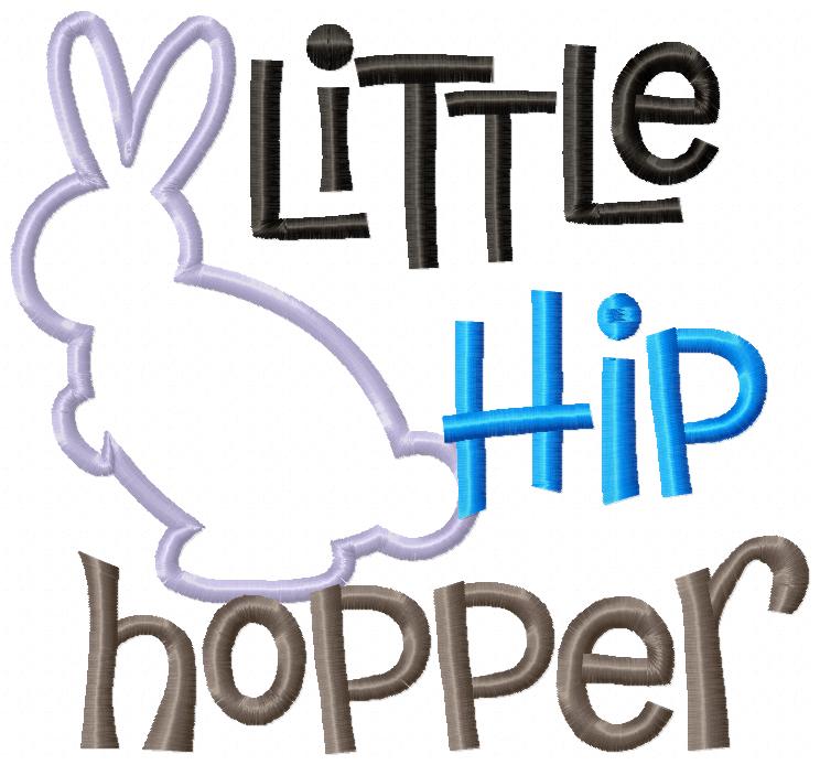 Easter Bunny Little Hip Hopper - Applique