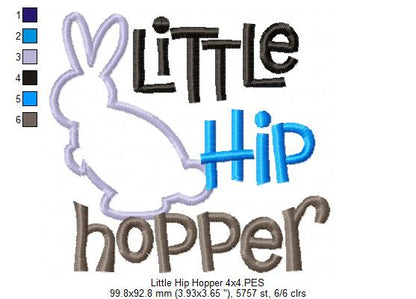 Easter Bunny Little Hip Hopper - Applique