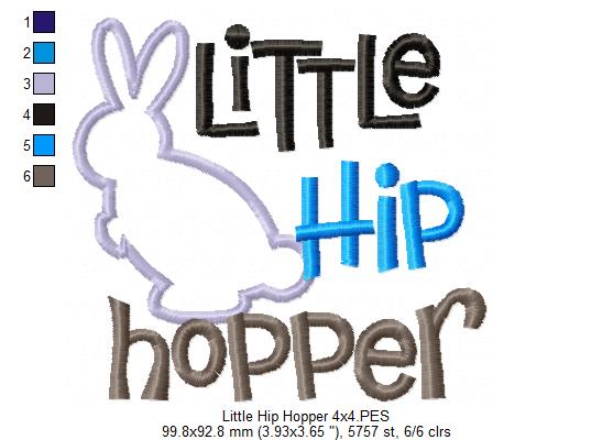 Easter Bunny Little Hip Hopper - Applique