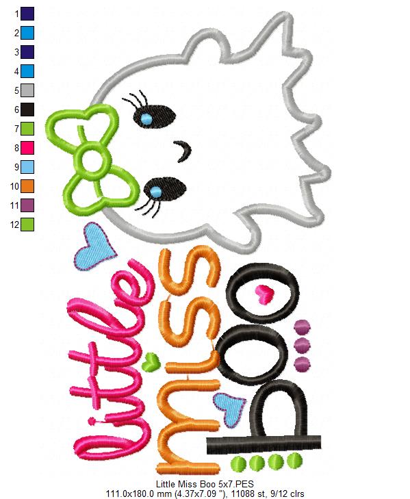 Little Miss Boo - Applique