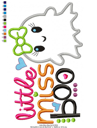 Little Miss Boo - Applique