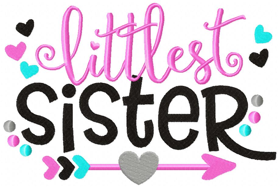 Sister Arrow and Hearts - Fill Stitch - Set of 6 designs - Machine Embroidery Design