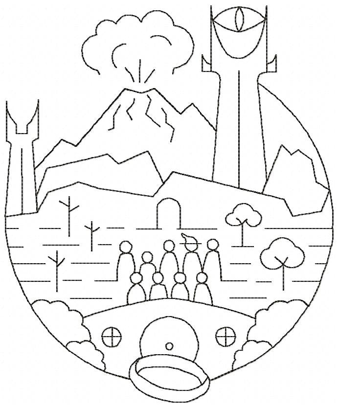 The Ring Fellowship - Redwork