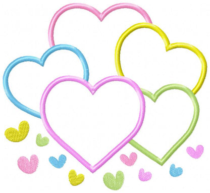 Lots of Hearts - Applique