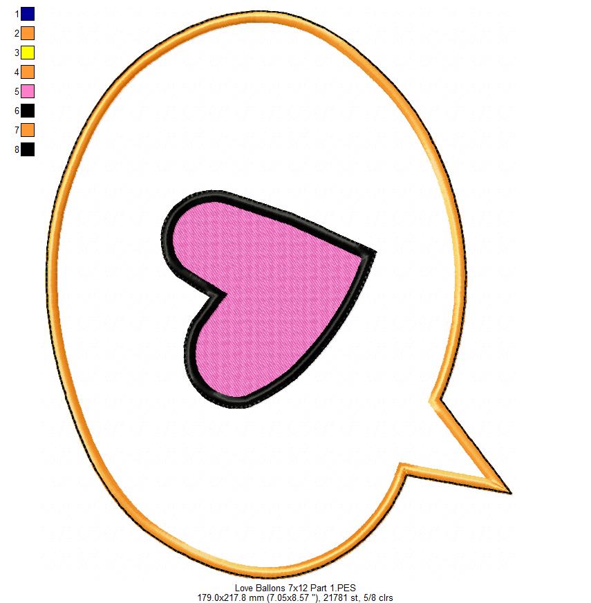 Love Valentine's Notification Ornament - ITH Project - Machine Embroidery Design