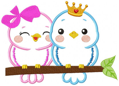 Love Birds - Applique Embroidery