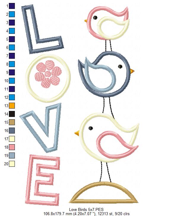 Love Birds - Applique