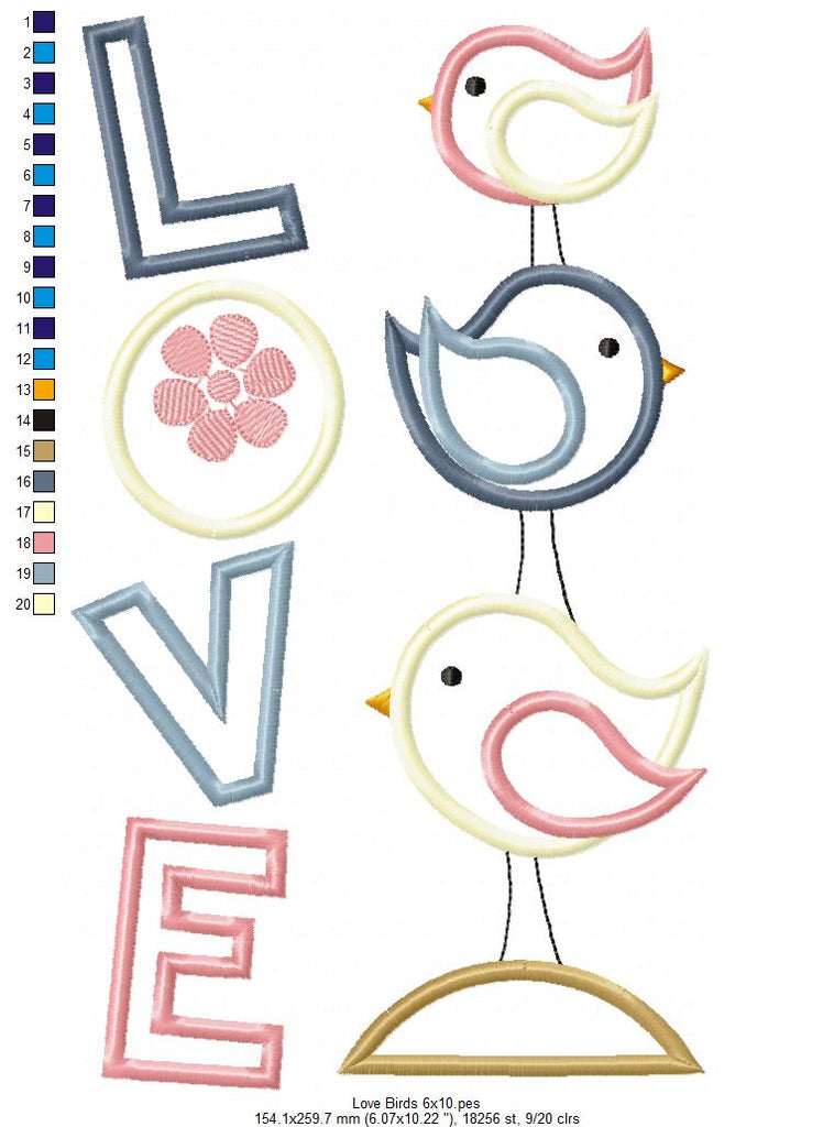 Love Birds - Applique