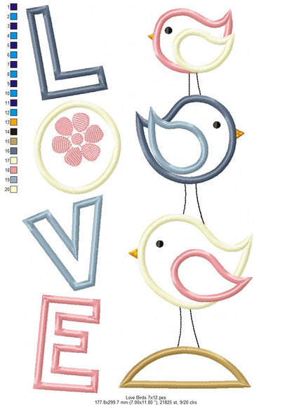 Love Birds - Applique