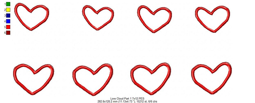 Love Cloud Valentine's Ornament - ITH Project - Machine Embroidery Design