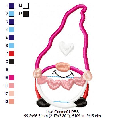 Love Gnome - Applique