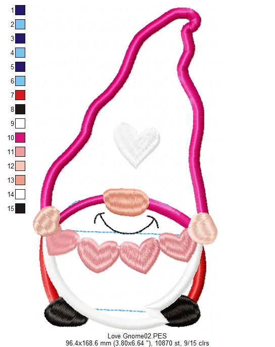 Love Gnome - Applique