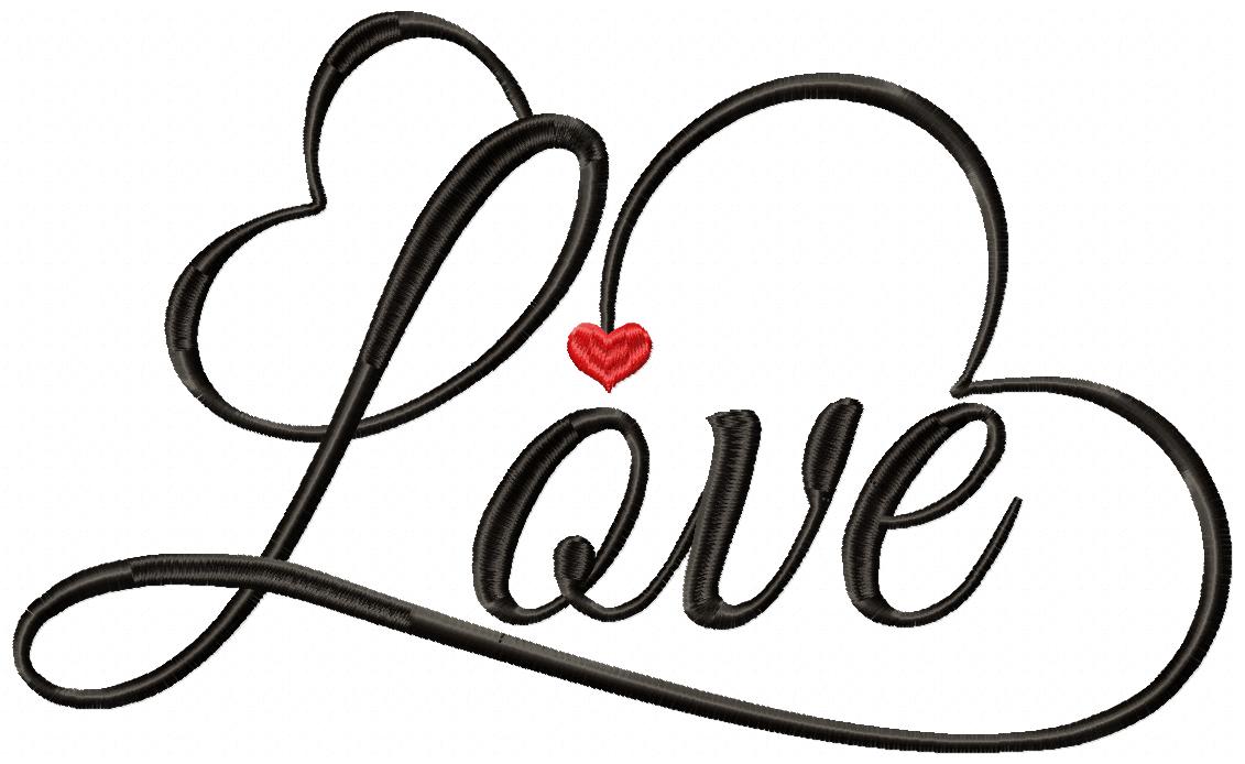 Love Lettering  - Fill Stitch - Machine Embroidery Design