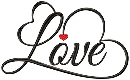 Love Lettering  - Fill Stitch - Machine Embroidery Design