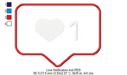 Love Notification  - Applique