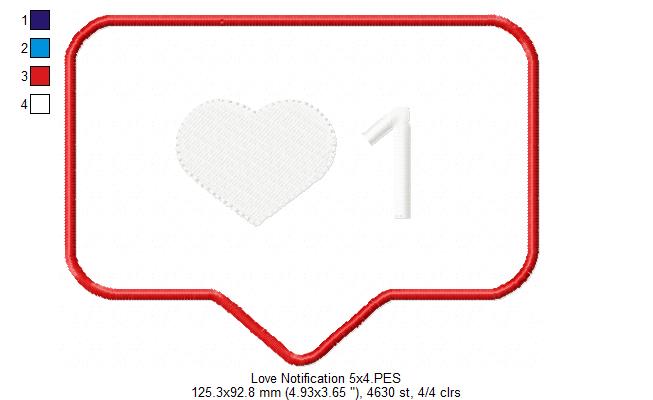 Love Notification  - Applique