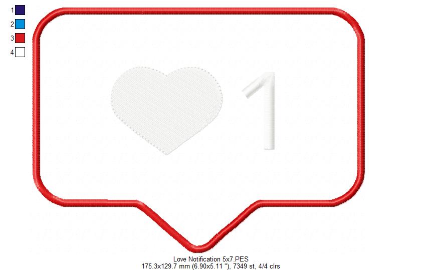 Love Notification  - Applique