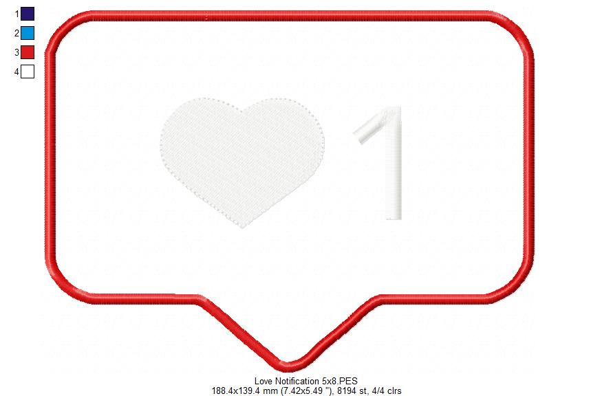 Love Notification  - Applique
