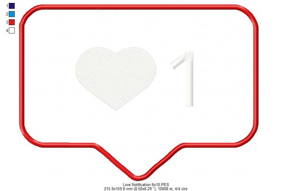 Love Notification  - Applique