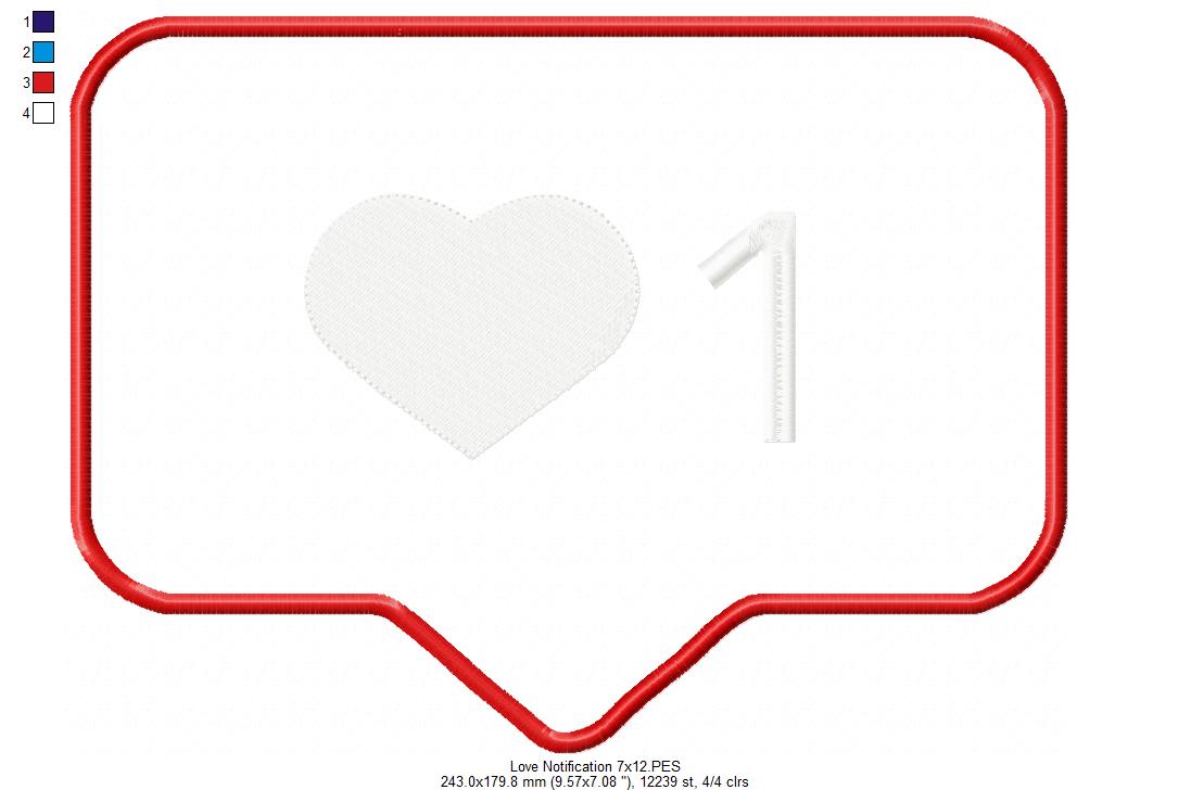 Love Notification  - Applique