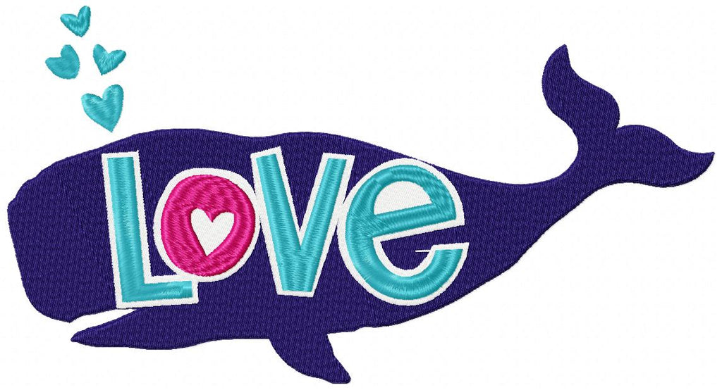 Love Whale - Fill Stitch