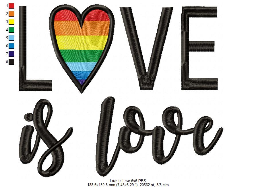 Love is Love - Fill Stitch