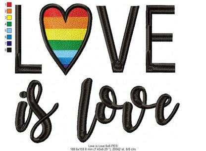 Love is Love - Fill Stitch