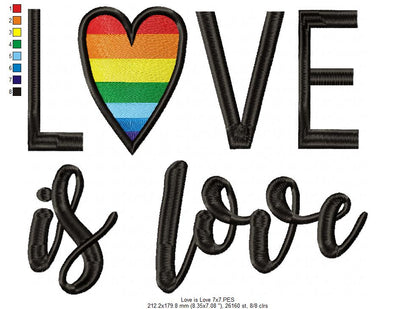 Love is Love - Fill Stitch
