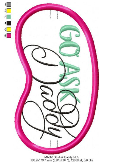 Mother´s day sleep mask pack - Sleep Mask - ITH Project - Machine Embroidery Design