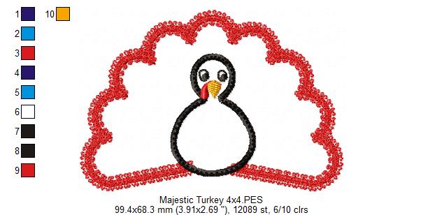 Majestic Turkey - Applique