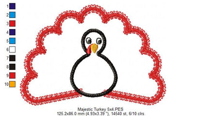 Majestic Turkey - Applique