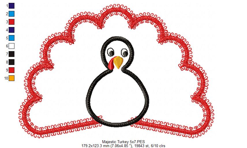 Majestic Turkey - Applique