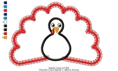 Majestic Turkey - Applique