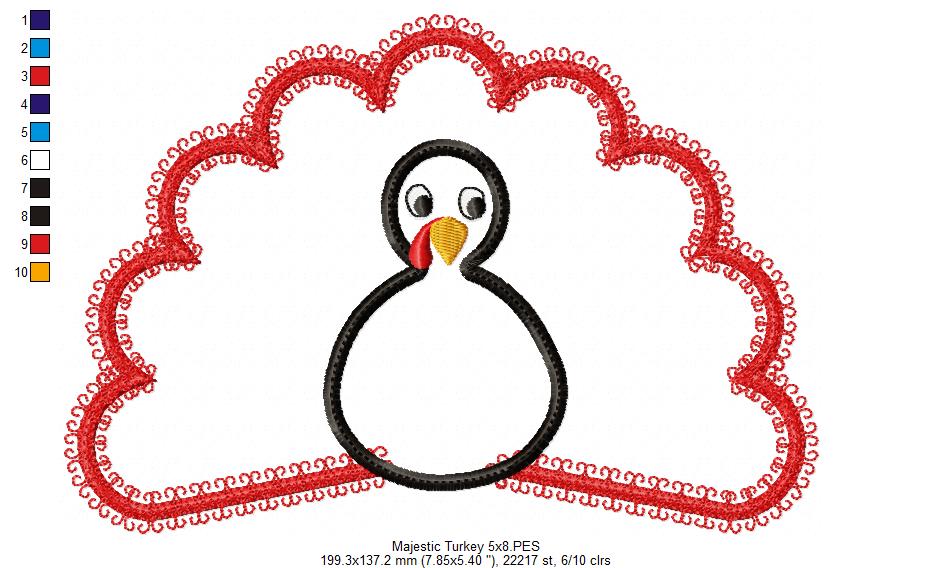 Majestic Turkey - Applique