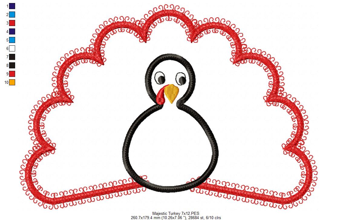 Majestic Turkey - Applique