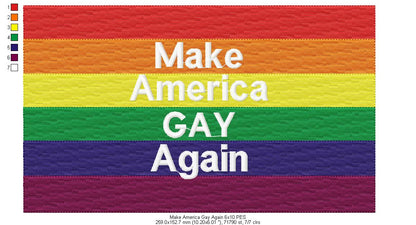 Make America Gay Again - Fill Stitch
