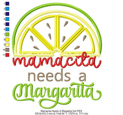 Mamacita needs a Margarita - Applique