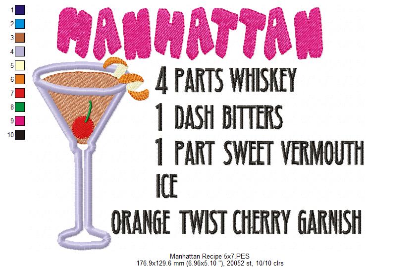 Manhattan Recipe - Applique